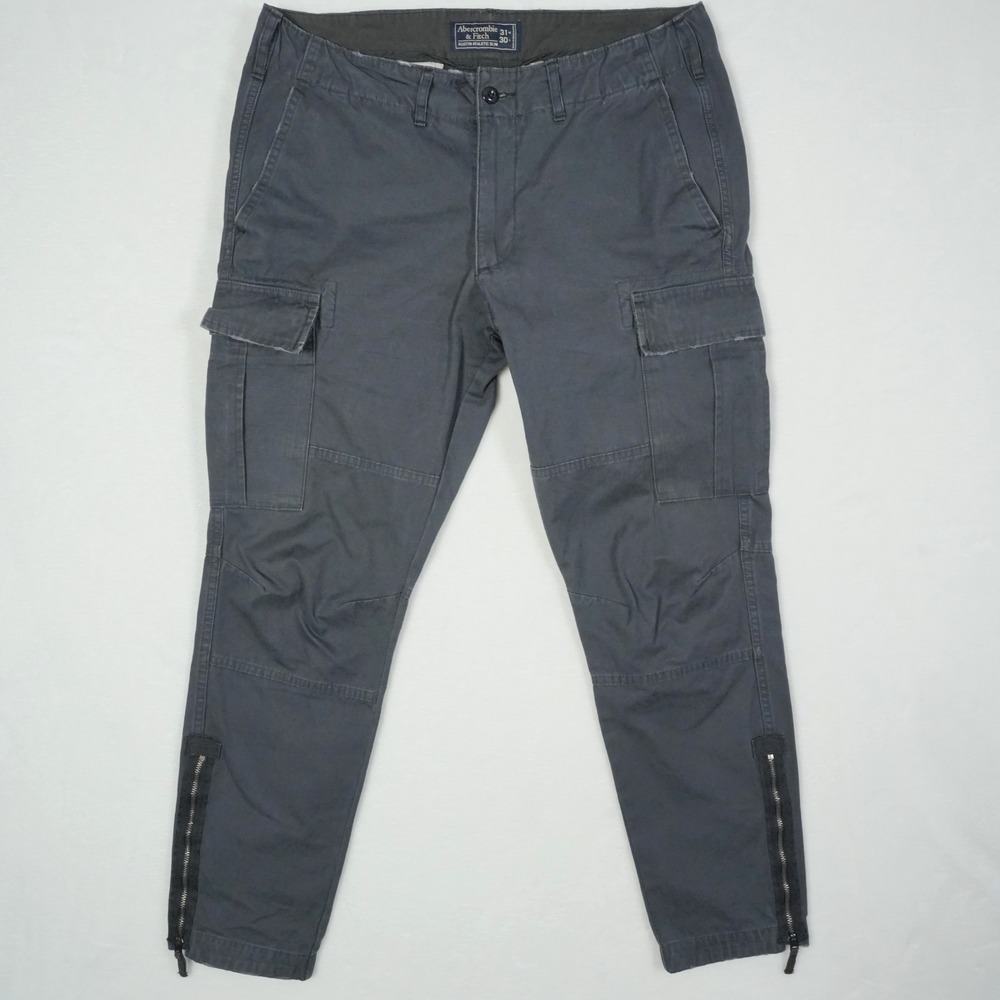 Abercrombie & Fitch‎ Pants 34x28 Rustin Athletic Slim Cargo Zip Y2K Streetwear